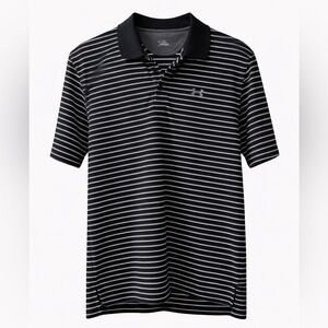 Adidas Black Polo with White Stripes